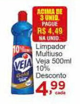 Rossi Supermercado Limpador Multiuso Veja 500ml 10% Desconto oferta