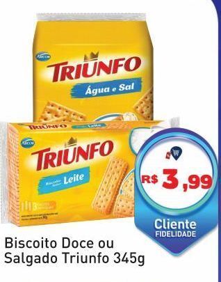 Tonin Superatacado Biscoito doce ou salgado triunfo 345g oferta