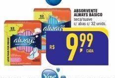 Absorvente always 32un