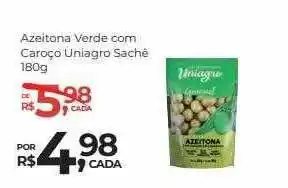 Azeitona verde com caroço uniagro sachê