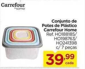 Carrefour Conjunto de potes de plástico carrefour home oferta