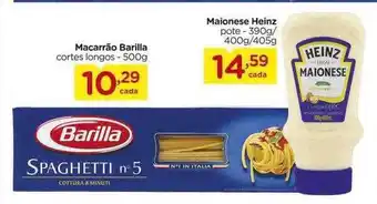 Carrefour Macarrão barilla maionese heinz oferta
