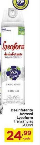 Carrefour Desinfetante aerosol lysoform oferta