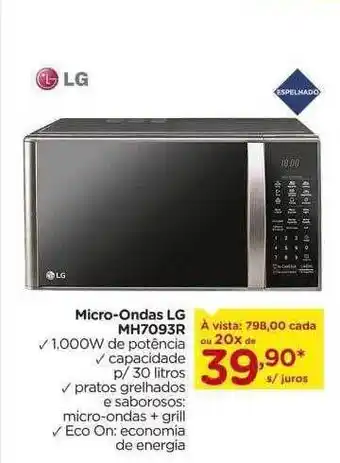 Carrefour Micro-ondas lg mh7093r oferta