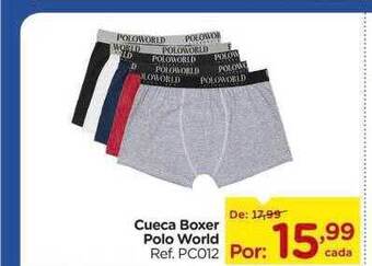 Carrefour Cueca boxer polo world oferta