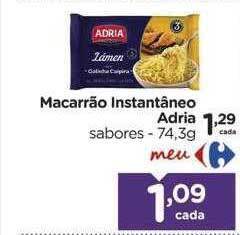 Carrefour Macarrão instantâneo adria oferta