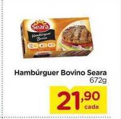 Carrefour Hambúrguer bovino seara oferta