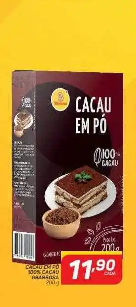 GBarbosa Cacau em pó 100% cacau gbarbosa oferta
