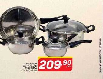 GBarbosa Conjunto de panelas inox krea oferta