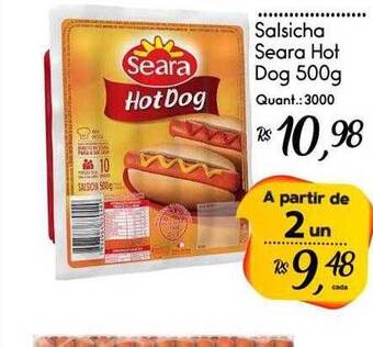 Giassi Supermercados Salsicha seara hot dog oferta