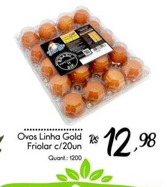 Giassi Supermercados Ovos linha gold friolar c 20 oferta