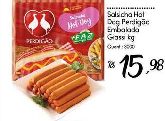 Giassi Supermercados Salsicha hot dog perdigão embalada giassi kg oferta