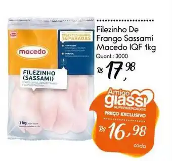 Giassi Supermercados Filezinho de frango sassami macedo iqf oferta