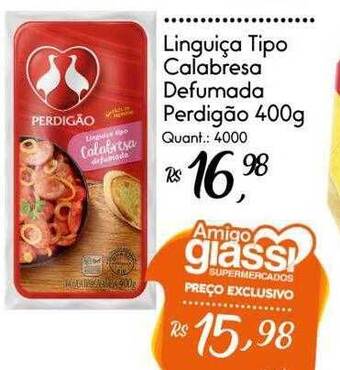 Giassi Supermercados Linguiça tipo calabresa defumada perdigão oferta