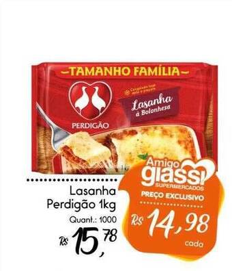 Giassi Supermercados Lasanha perdigão oferta