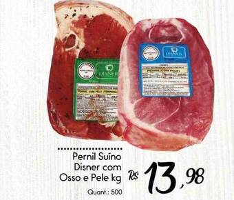 Giassi Supermercados Pernil suino disner com osso e pele kg oferta