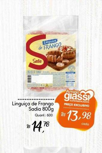 Giassi Supermercados Linguiça de frango sadia oferta