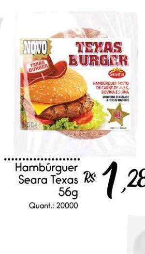 Giassi Supermercados Hambúrguer seara texas oferta