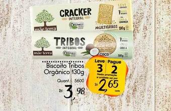 Giassi Supermercados Biscoito tribos orgânico leve 3 pague 2 oferta