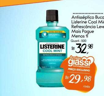 Giassi Supermercados Antisséptico bucal listerine cool mint refrescância oferta