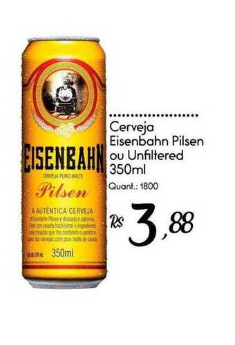 Giassi Supermercados Cerveja eisenbahn pilsen ou unfiltered oferta
