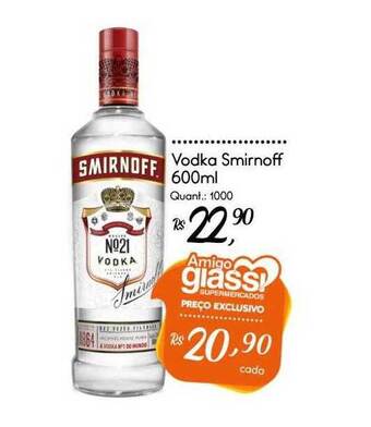 Giassi Supermercados Vodka smirnoff oferta
