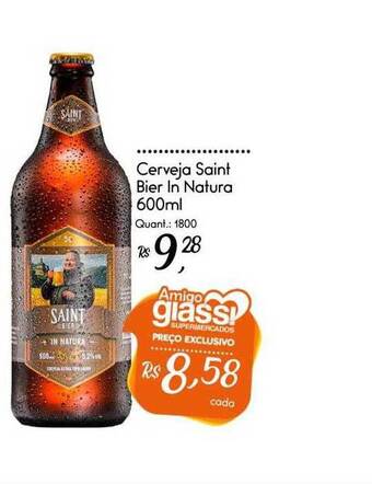 Giassi Supermercados Cerveja saint bier in natura oferta