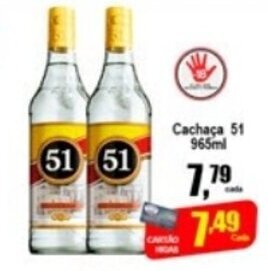 Higa's Supermercado Cachaca 51 965ml oferta