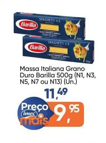 Imec Supermercados Massa italiana grano duro barila oferta