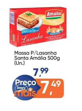 Imec Supermercados Massa p-lasanha santa amália oferta