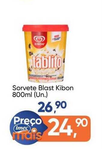 Imec Supermercados Sorvete blast kibon oferta