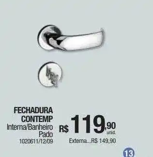 Fechadura contemp pado