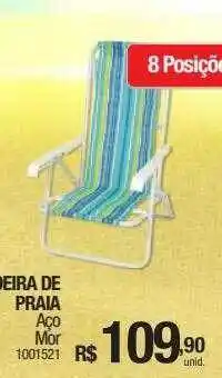 Milium Cadeira de praia aço mor oferta