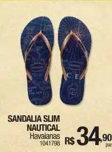 Milium Sandalia slim nautical havaianas oferta