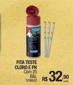 Fita teste cloro e ph b&l