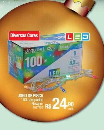 Jogo de pisca 100 lâmpadas newpro