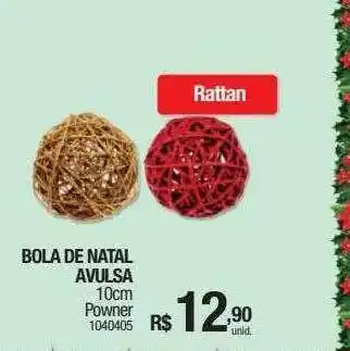 Milium Bola de natal avulsa 10cm powner oferta