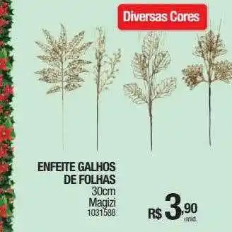 Milium Enfeite galhos de folhas 30cm magizi oferta