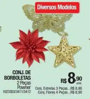 Milium Conj. de borboletas 2 peças powner oferta