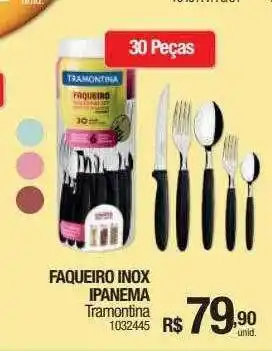 Milium Faqueiro inox ipanema tramontina oferta