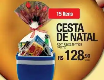 Cesta de natal com caixa térmica