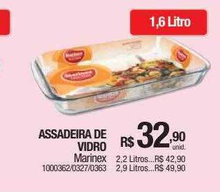 Milium Assadeira de vidro marinex oferta