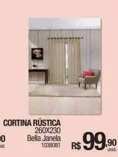 Cortina rústica bella janela