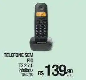 Milium Telefone sem fio ts 2510 intelbras oferta