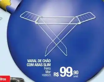 Milium Varal de chão com abas slim ferro mor oferta