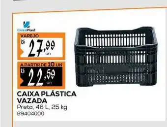 Caixa plástica vazada