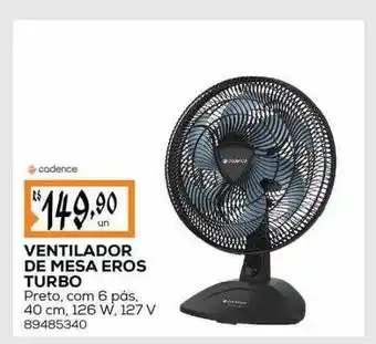 Obramax Ventilador de mesa eros turbo cadence oferta