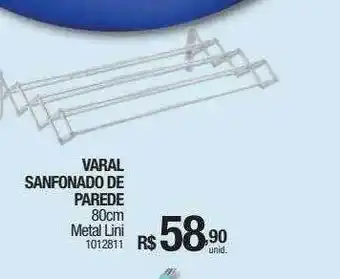 Milium Varal sanfonado del parede 80cm metal lini oferta