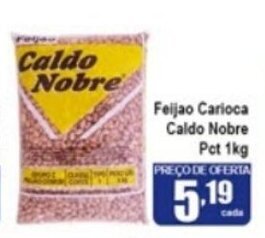 Higa's Supermercado Feijao Carioca Caldo Nobre 1kg oferta