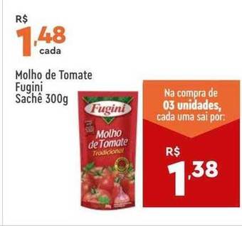 Supper Rissul Molho de tomate fugini sachê oferta